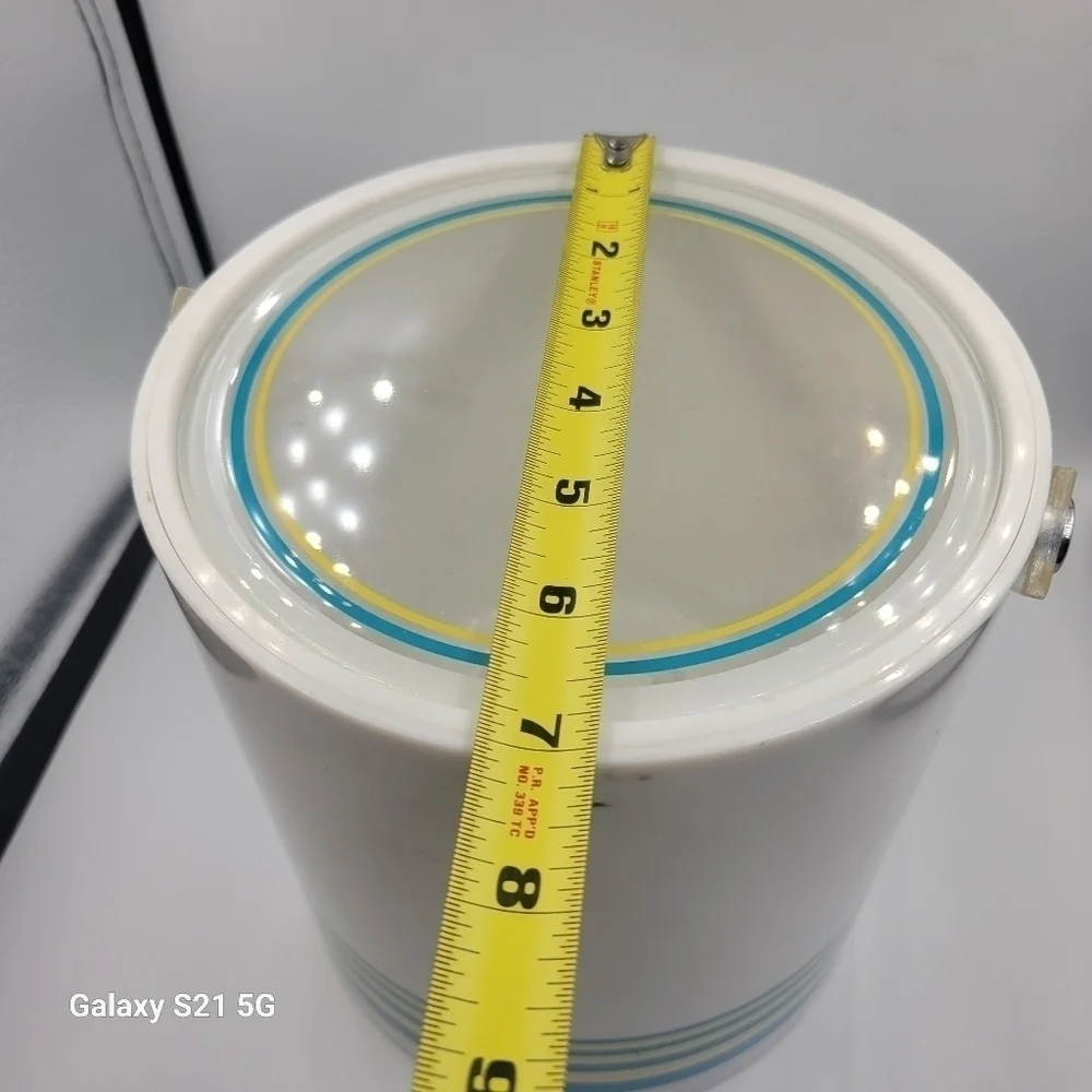 Vintage Himark Kitchen Gourmet 1980s Lucite Teal & Yellow Ice Bucket